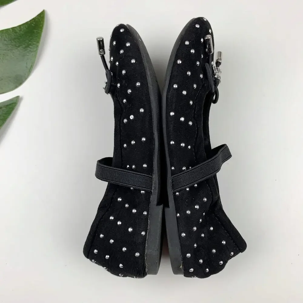 Sam Edelman Felicia Ballet Flats Black Studded Mary Jane Girls 10